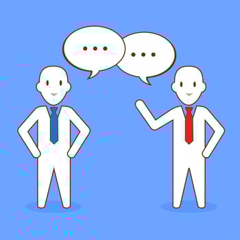 Businessman Talking to Clients vector
