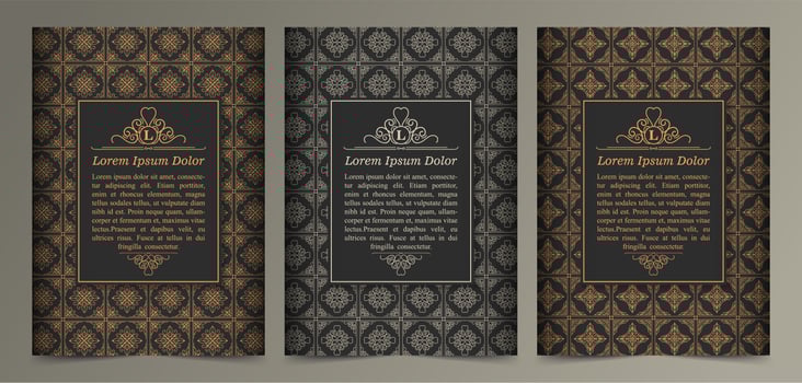 Vintage ornament greeting card  vector