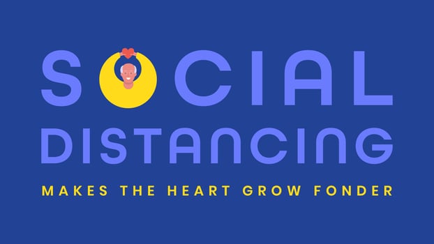 Social Distancing Lettering Banner vector