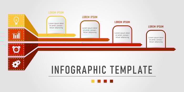 Business red and yellow  infographic template vector