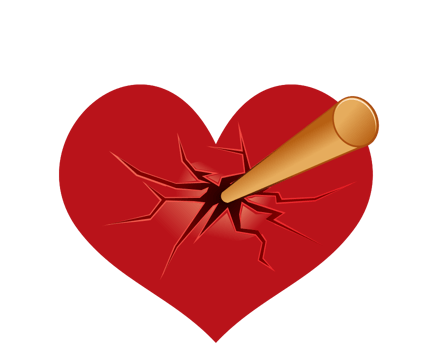 Heart arrow struck png