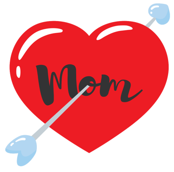 Heart mom tattoo arrow png