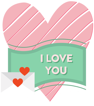 Heart letter png