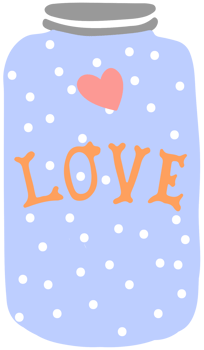 Love jar png