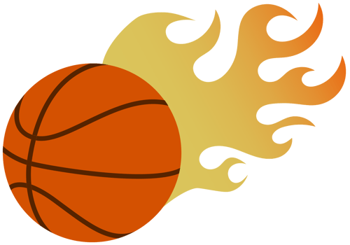 Basketball on fire png