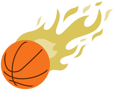Basketball on fire png