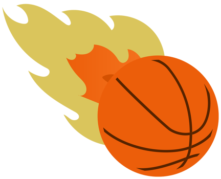 Basketball on fire png
