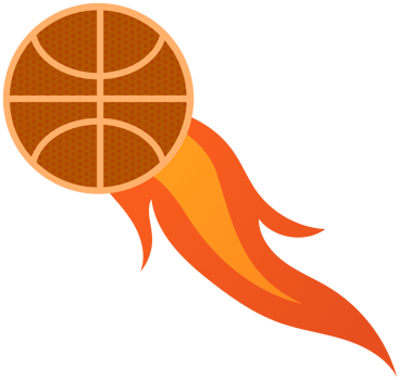 Basketball on fire png