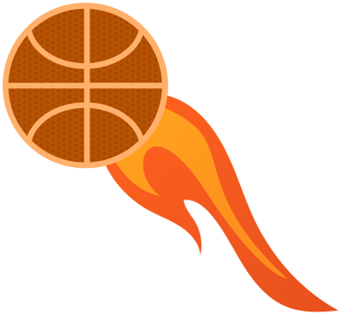 Basketball on fire png