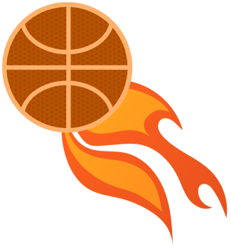 Basketball on fire png