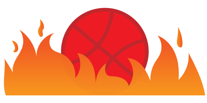 Basketball on fire png