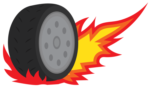 Burn out tire png