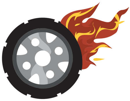 Burn out wheel png
