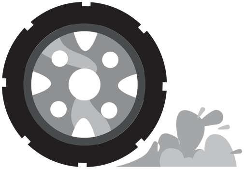 Burn out wheel png