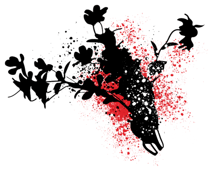 Flower grunge graffiti png
