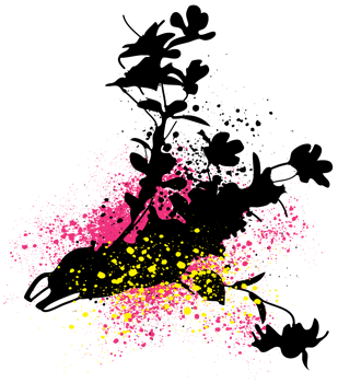 Flower grunge graffiti png