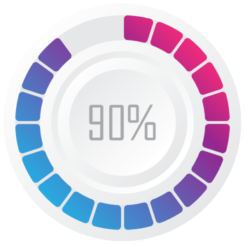 Circle preloader 90% png