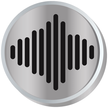 Sound bar silver button png