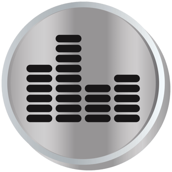 Sound bar silver button png