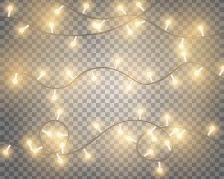 Glowing String Lights vector