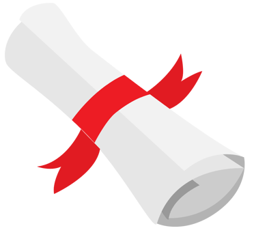 Scrolled paper with ribbon png