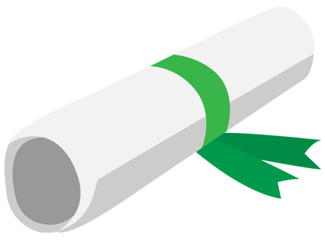 Scrolled paper with ribbon png