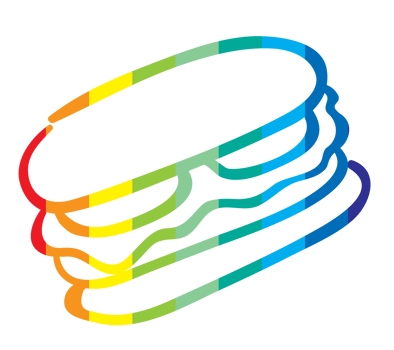 Food with outline rainbow png