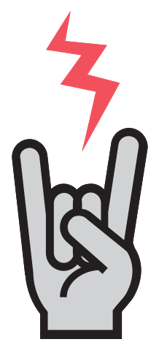 Rock music icon metal hand sing png