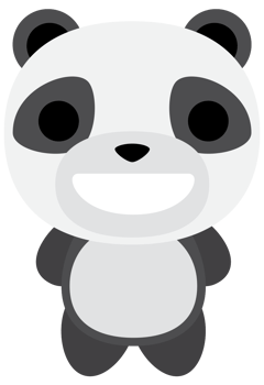 Emoji panda big smile png