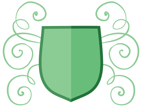 Crest shield floral png