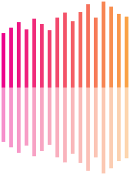 Colorful sound bar with reflection png