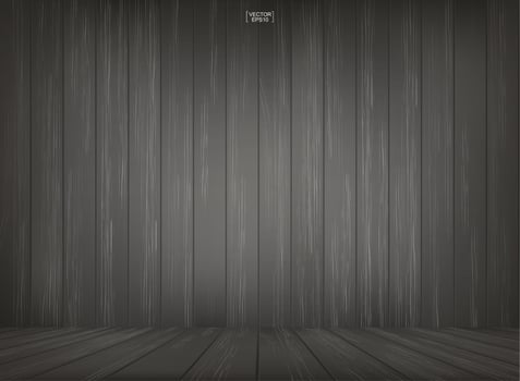 Wooden panel room space background  vector