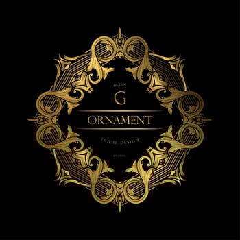 Gold vintage ornament  vector