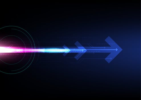 Digital arrow data encryption background vector