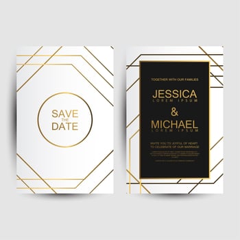 Geometric  invitation cards vector