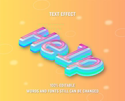 Neon Pink, Blue Isometric vector