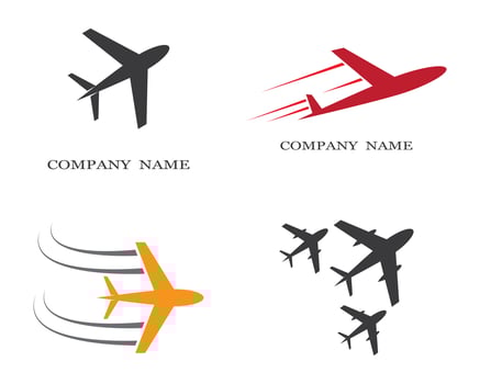 Airplane Logo Icon Set  vector