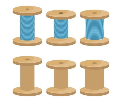 Thread spool isolated on white background vector