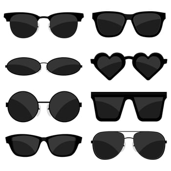 Sun glasses set  vector