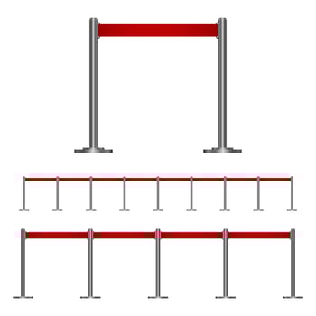 Airport fence isolated on white background vector