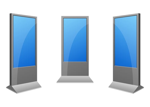 Digital kiosk isolated on background vector