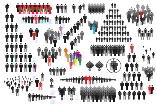 People icon set vector
