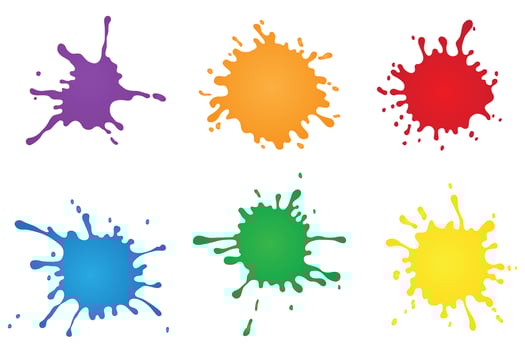 Paint Splotches on White vector