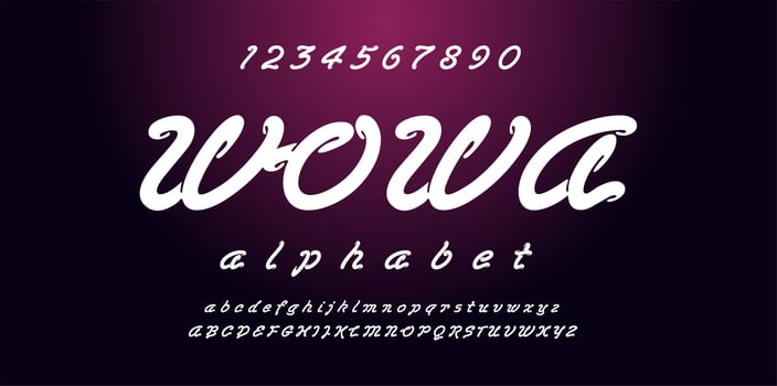 Rounded Script Fashion Font vector