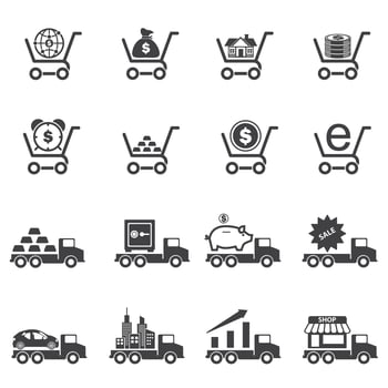 Business and commerce icons vector