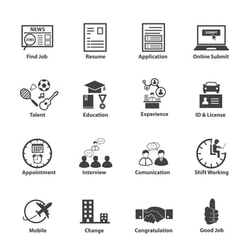 Business employment icons vector