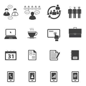 Business and Office Icons Set vector