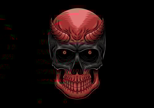 Head Demon skull  vector