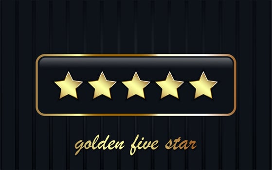 Luxury five star background vector