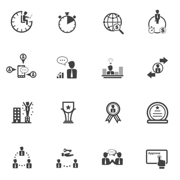 Business People and Finance Icons Set  vector